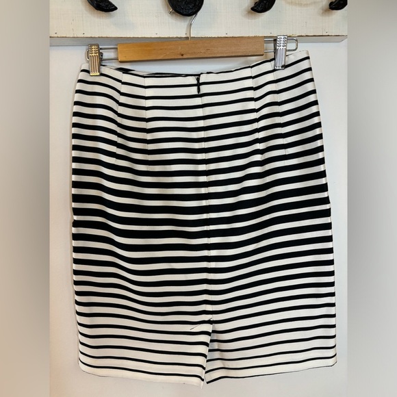 Anthropologie Corey Lynn Calter Black and White Striped Pencil Skirt - Picture 3 of 7